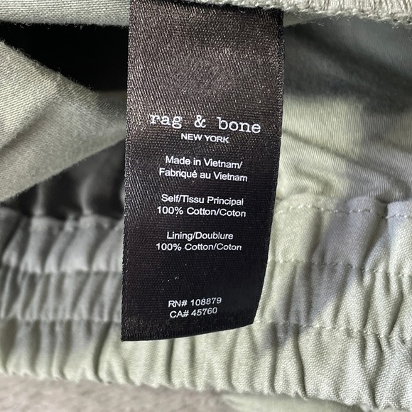 Rag Bone Engineered Jogger Pants Womens 33 Green Boho Festival Preppy Summer - Picture 11 of 12